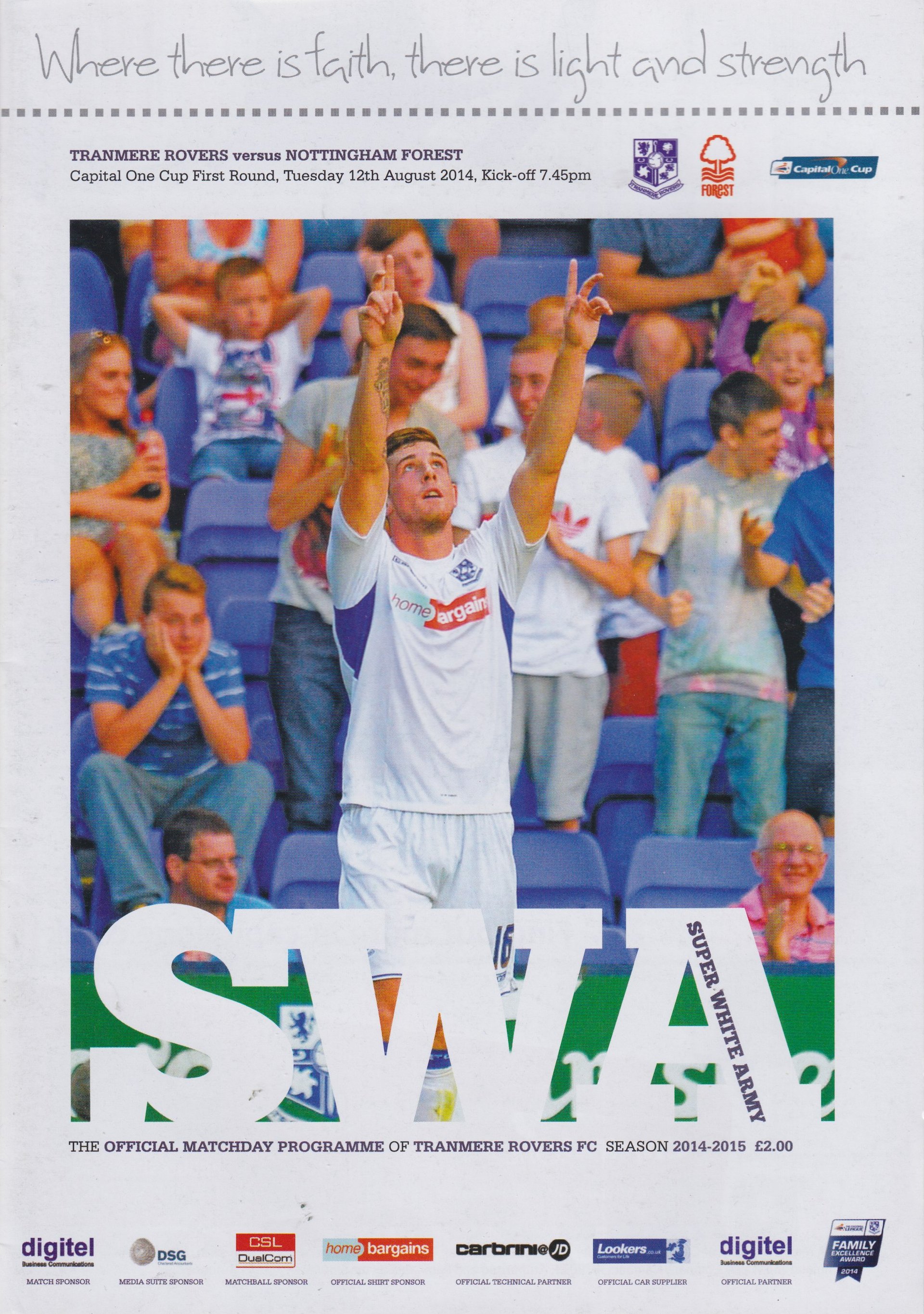 Tranmere Rovers v Nottingham Forest match programme